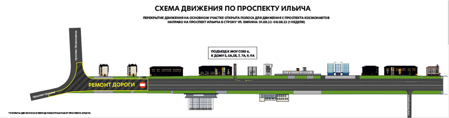 Схема движения на площади в первоуральске