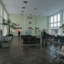 Работа по дезинфекции железнодорожного вокзала в г. Первоуральске