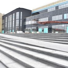 Во Дворце водных видов спорта началась внутренняя отделка