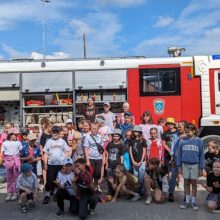 Демонстрация пожарного автомобиля в Детских оздоровительных лагерях