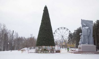 В Парке новой культуры уже поставили новогоднюю ёлку