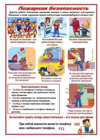 О пожарной безопасности детям.