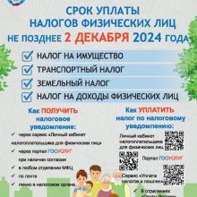 2 декабря истекает срок для своевременной оплаты налогов на имущество