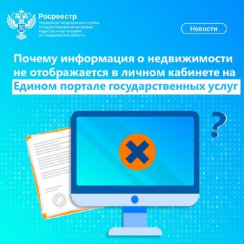 Почему информация о недвижимости не отображается в личном кабинете на Едином портале государственных услуг