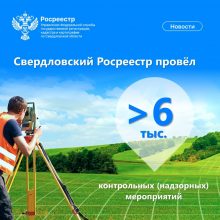 Свердловский Росреестр провёл более 6 тысяч контрольных (надзорных) мероприятий
