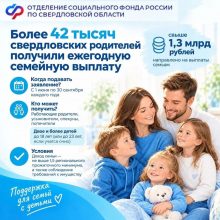Новая ежегодная семейная выплата: более 42 тысяч свердловских родителей получили поддержку